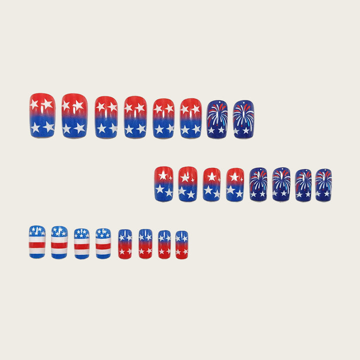 Artificial Nails in the Patriotic Design Stornfield