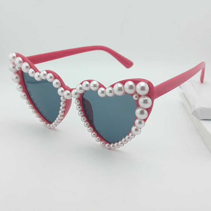 Heart-Shaped Pearl-Accented Sunglasses Stornfield