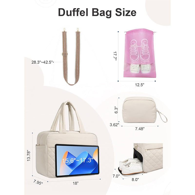 Multifunctional sports and travel bag with separate shoe and cosmetic pouch Stornfield