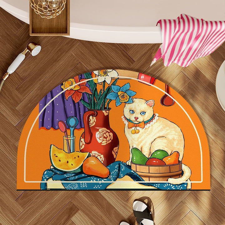 Decorative Cat-Themed Area Mat Stornfield