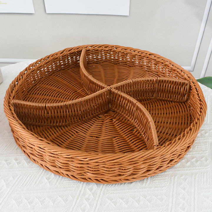 Artisan Woven Round Storage Tray Stornfield