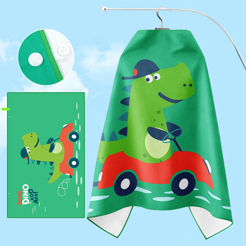 Bathrobe Stornfield with unicorn motif and practical hood