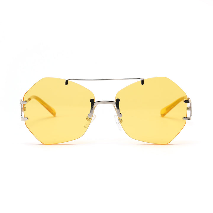 Women's fashionable octagonal sunglasses with delicate metal frame Stornfield