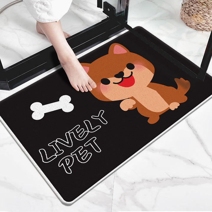 Cute Cartoon Dog-Themed Doormat Stornfield