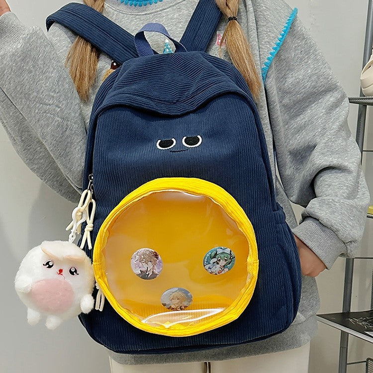Backpack with Transparent Viewing Window and Animal Pendant Stornfield