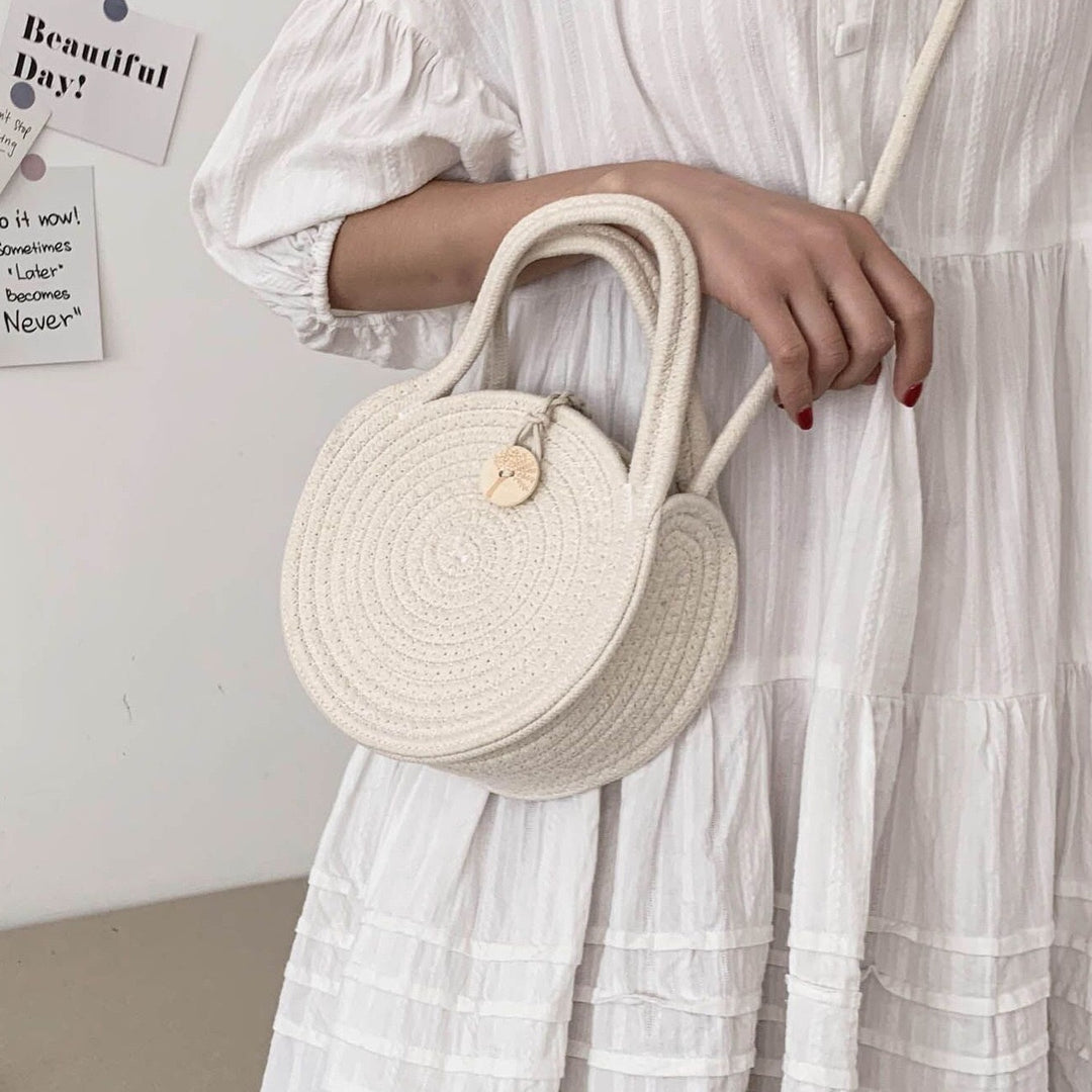 Handmade round bag with elegant design Stornfield