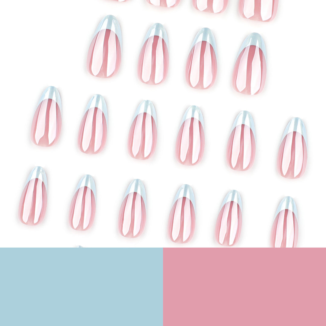 Elegant stiletto nails with high-gloss French tip design Stornfield
