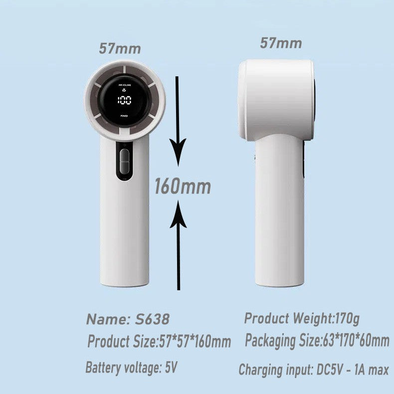 Women's Portable Handheld Fan with Smart LED Display Stornfield