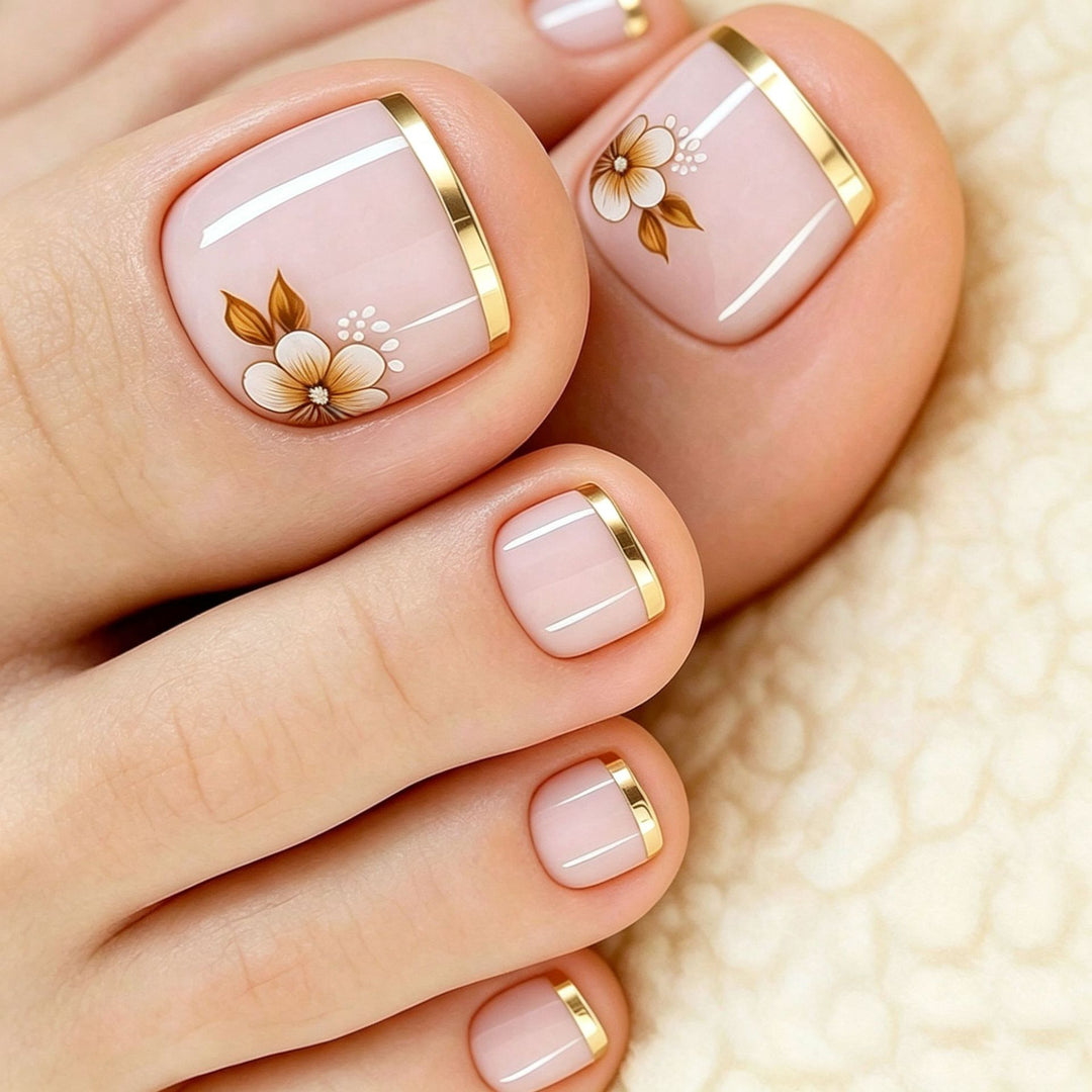 Elegant Press-On Nail Tips with Decorative Bow Stornfield