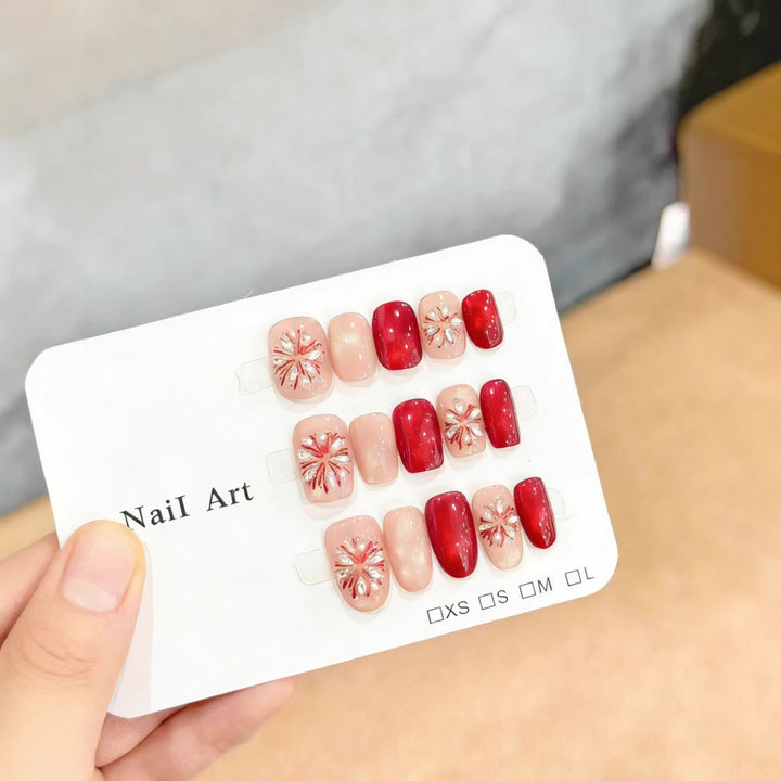 Floral Press-On Nail Art Set Stornfield