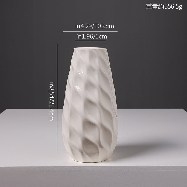 Textured Ceramic Flower Vase