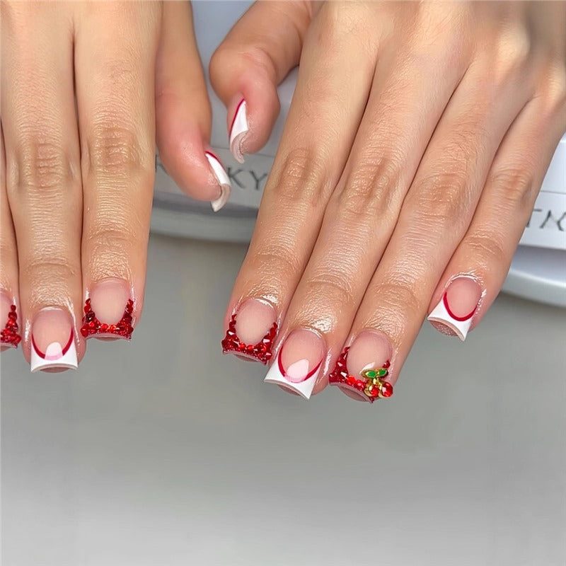 Decorative Rhinestone-Detail Press-On Nail Art Stornfield