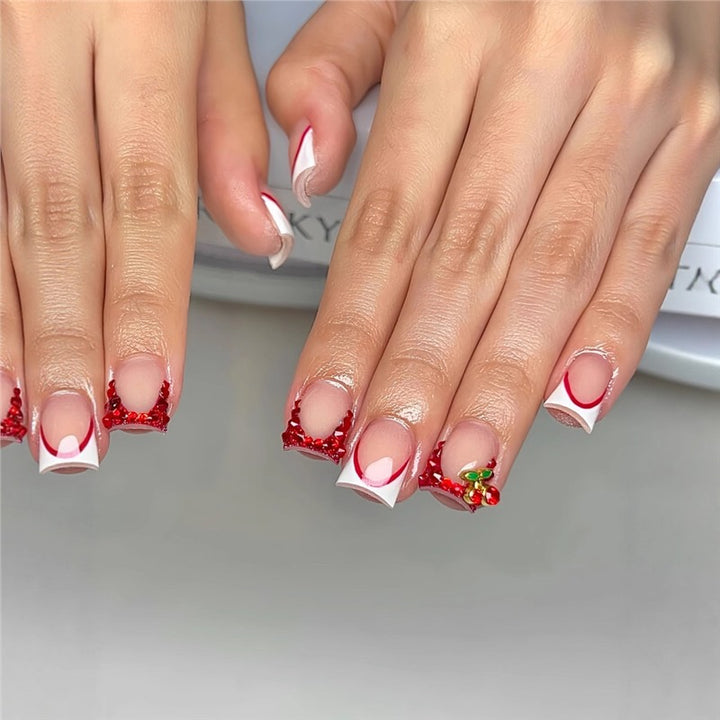 Decorative Rhinestone-Detail Press-On Nail Art Stornfield