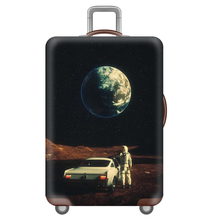 Unisex nan robust hard-shell suitcase with artistic face portrait print and 360° wheels Stornfield
