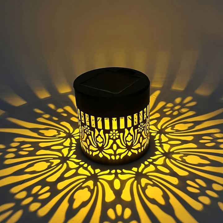 Solar Projection Garden Light With Decorative Floral Pattern And Dusk-To-Dawn Sensor Stornfield