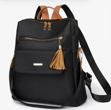 Multi-Functional Backpack with Decorative Tassel Stornfield