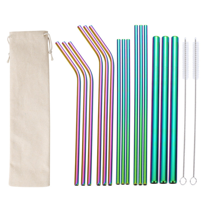 Stainless Steel Straw Set with Cleaning Brushes Stornfield
