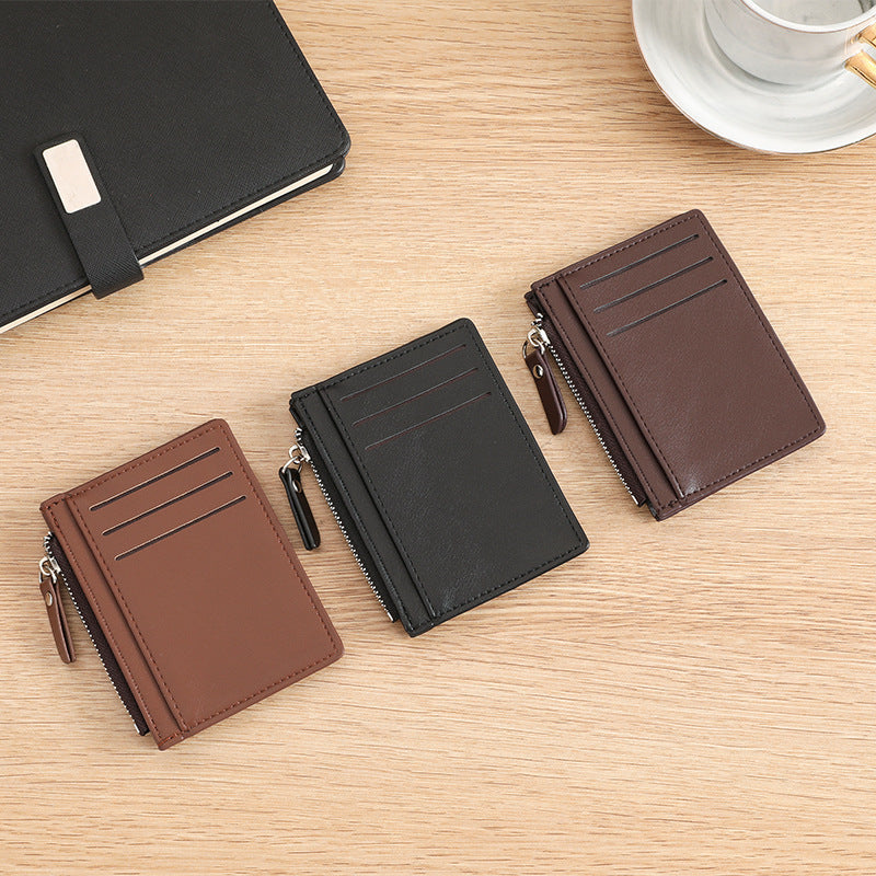 Compact Zippered Leather Cardholder Stornfield
