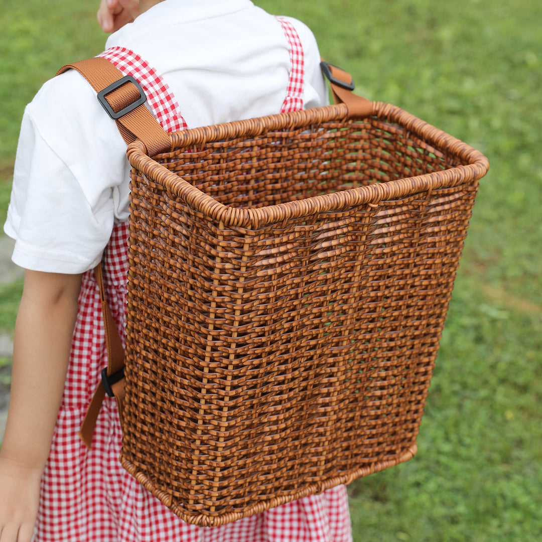 Handcrafted Wicker Storage Basket with Adjustable Strap Stornfield