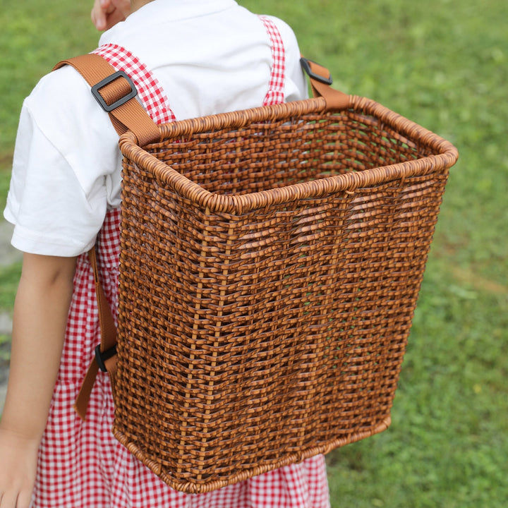 Handcrafted Wicker Storage Basket with Adjustable Strap Stornfield