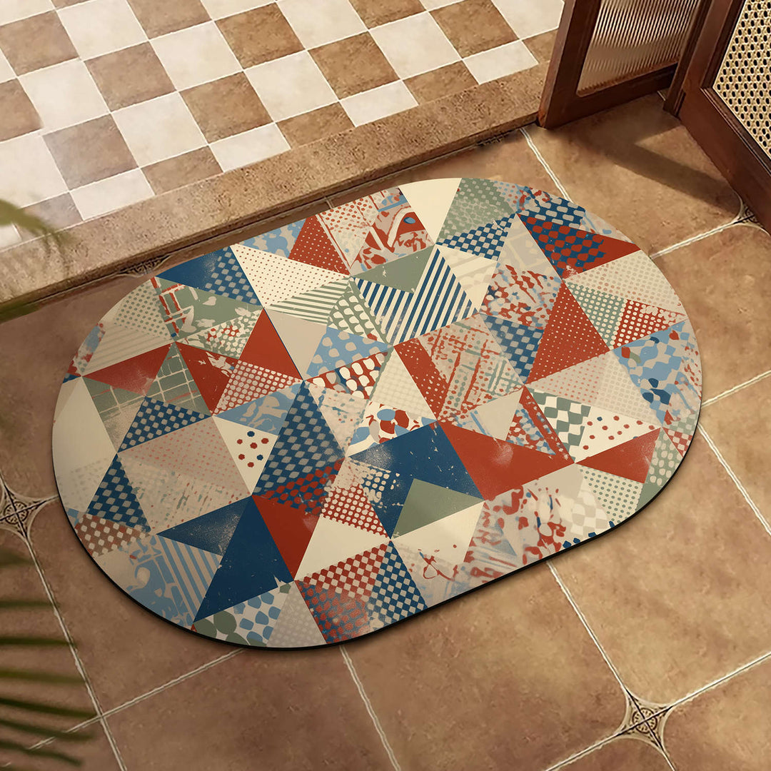 Abstract Patterned Bathroom Mat