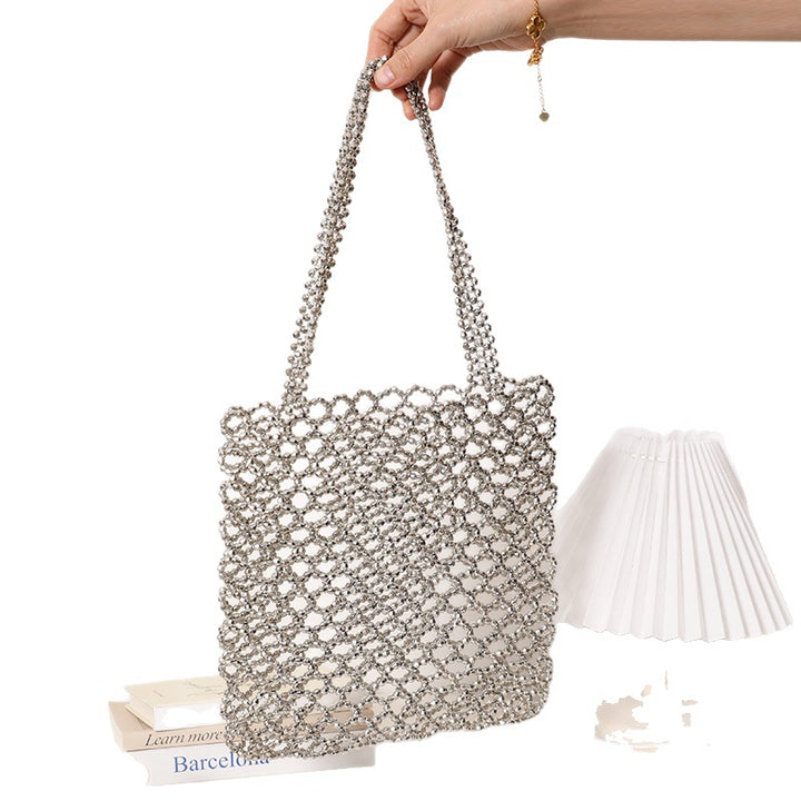 Sparkling Net Handbag Made of Braided Material Stornfield