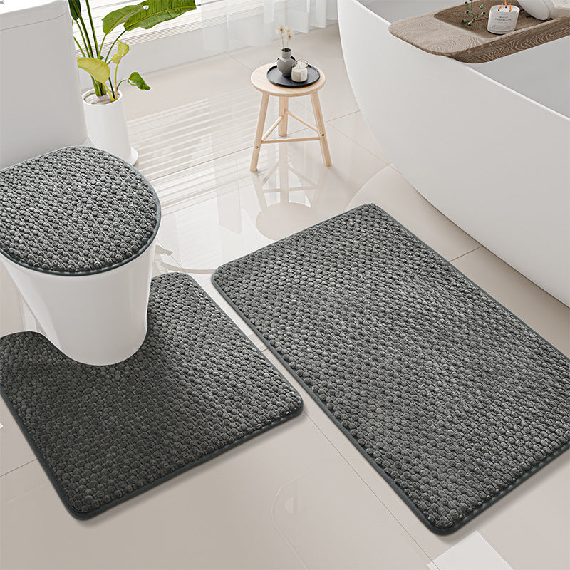 Non-Slip Textured Bathroom Mat Set
