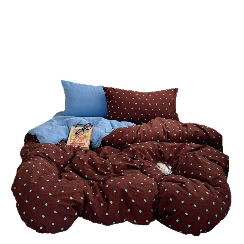 Star Patterned Lightweight Duvet Cover Set