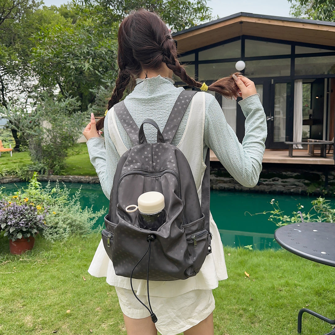 Stylish Polka Dot Drawstring Backpack Stornfield