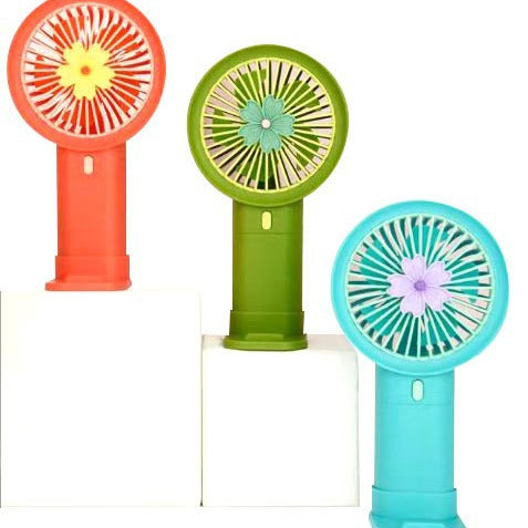 Unisex Portable Mini Hand Fan with Attractive Floral Pattern Stornfield