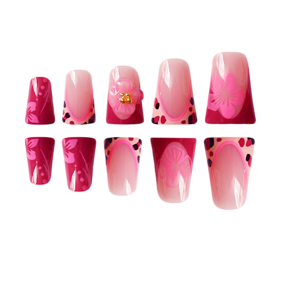Floral Cat-Ear Design Press-On Nails Stornfield