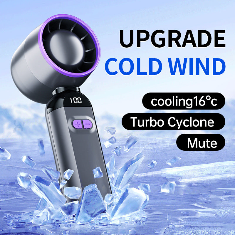 Women's Portable Turbo Cooling Fan with LED Display and Noise Reduction Stornfield