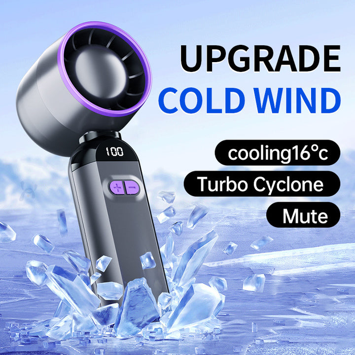 Women's Portable Turbo Cooling Fan with LED Display and Noise Reduction Stornfield