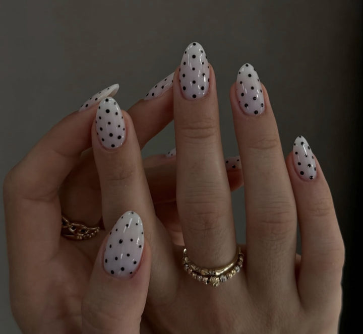 Elegant Polka Dot Press-On Nail Enhancements Stornfield