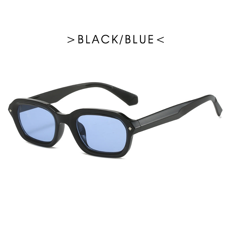 Ladies trendy rectangular sunglasses with completely transparent frame and UV protection Stornfield