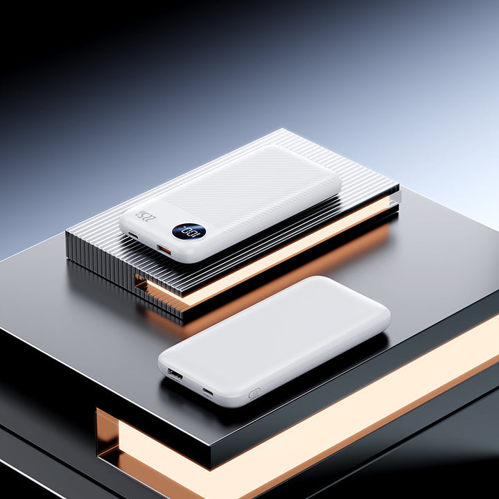 Portable power bank with integrated charging cables and digital display Stornfield