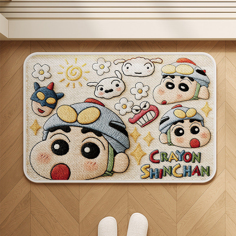 Cartoon Character Plush Bath Mat for Bathroom