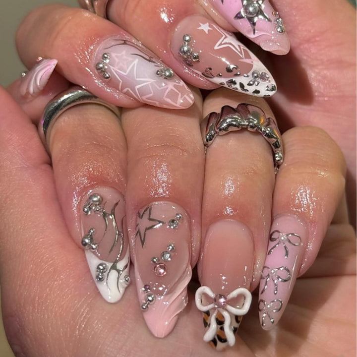 Elegant artificial nails with floral accents Stornfield
