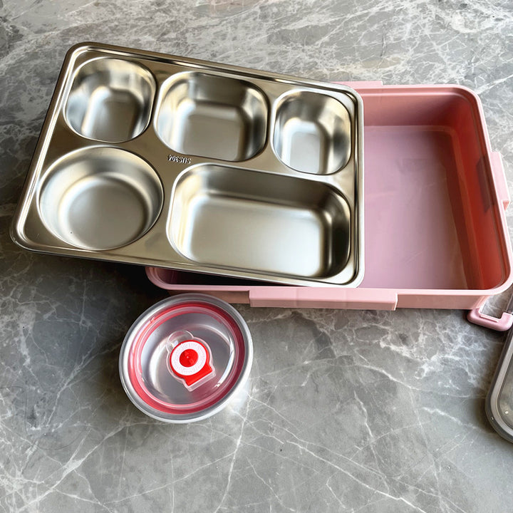 Multi-Compartment Stainless Steel Bento Box