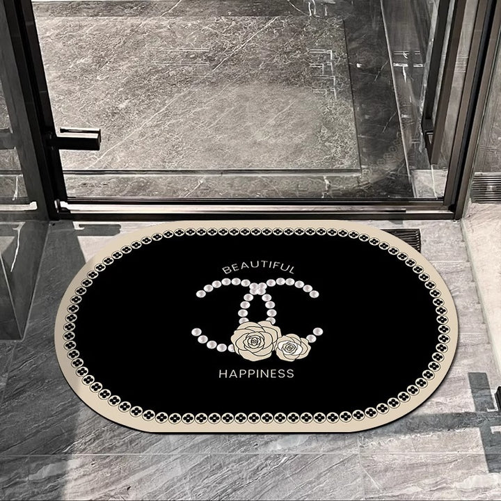 Elegant Oval Decorative Area Mat