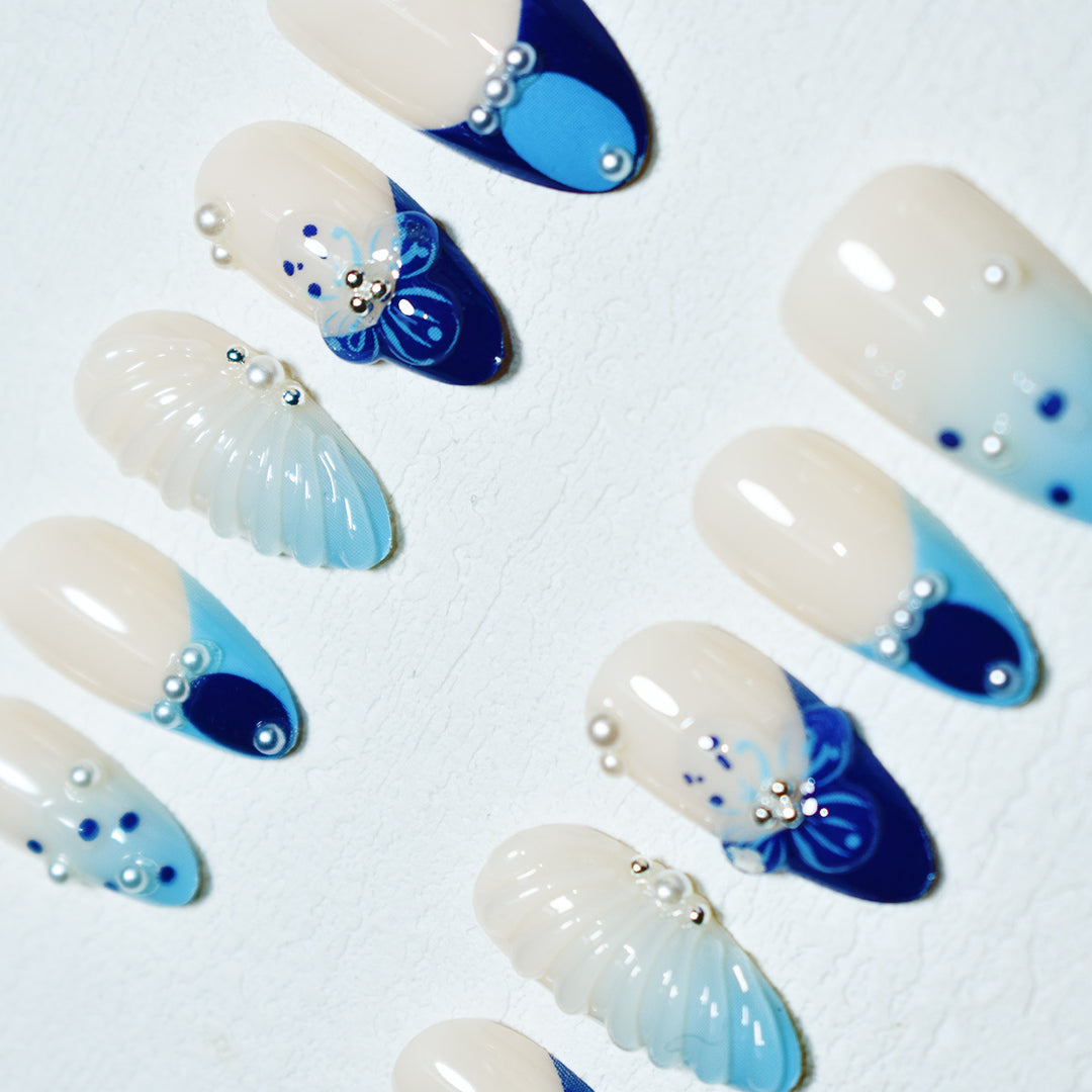 Decorative Press-On Nail Art Set with 3D Accents Stornfield