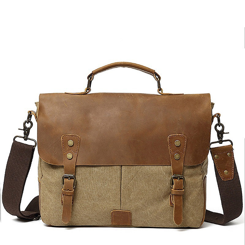 Robust Briefcase Made of Durable Canvas and Leather Stornfield