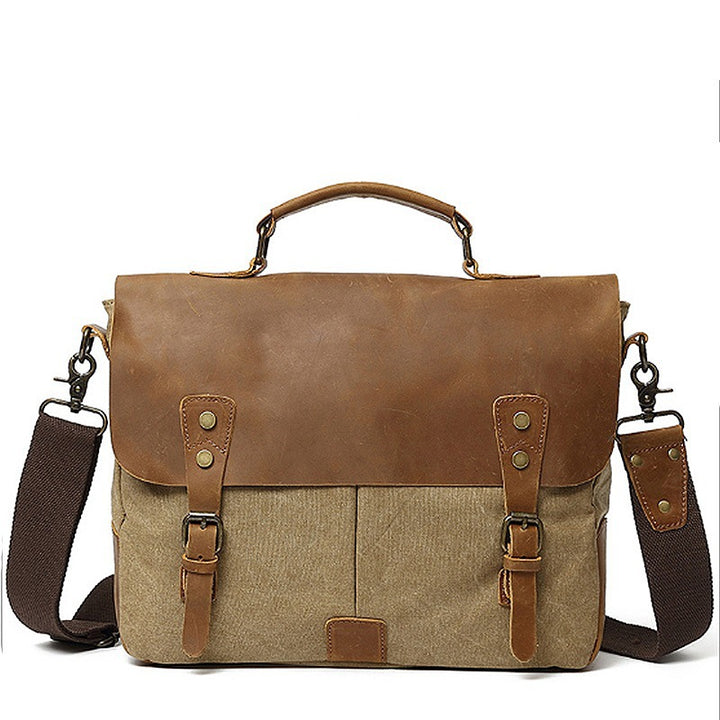 Robust Briefcase Made of Durable Canvas and Leather Stornfield