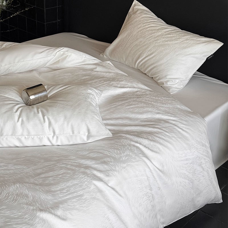 Washed Cotton Sateen Duvet Cover Set with Pillowcases