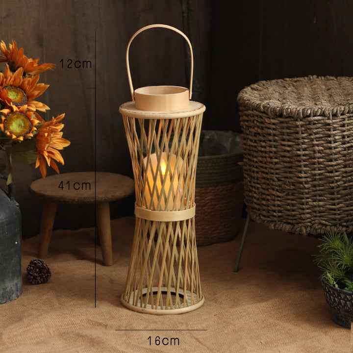 Elegant lamp stand made of woven material Stornfield