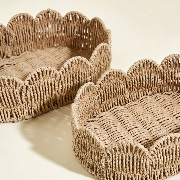 Decorative storage basket with wave edge Stornfield