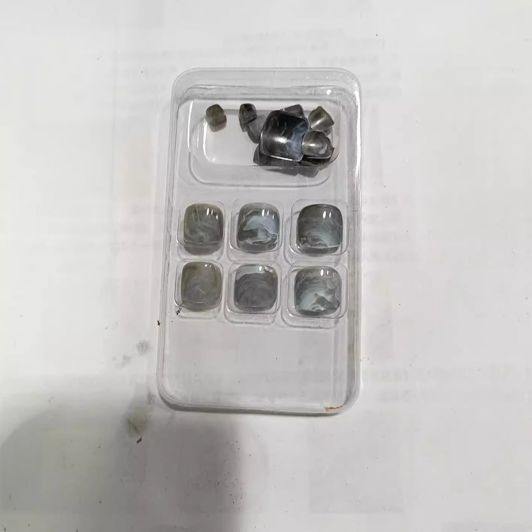 Marble Effect Press-On Nail Set Stornfield