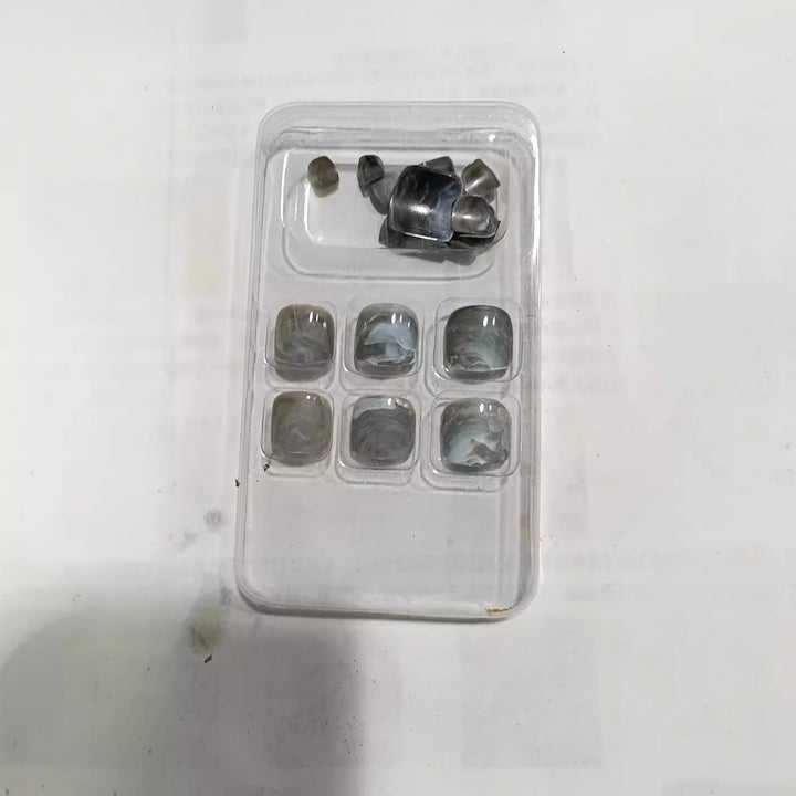 Marble Effect Press-On Nail Set Stornfield