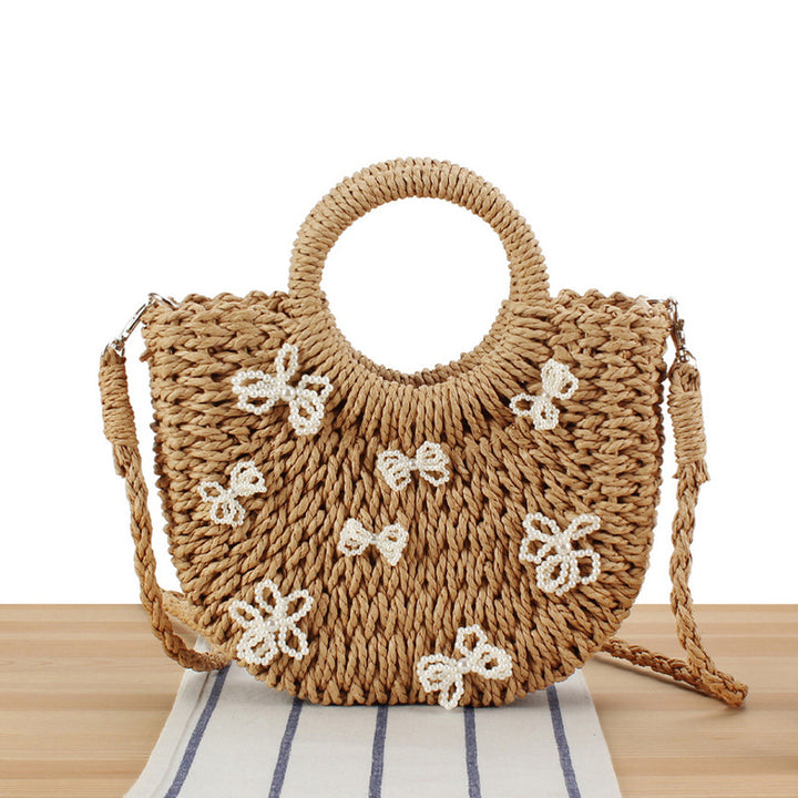 Handbag with Decorative Pearl Flowers Stornfield
