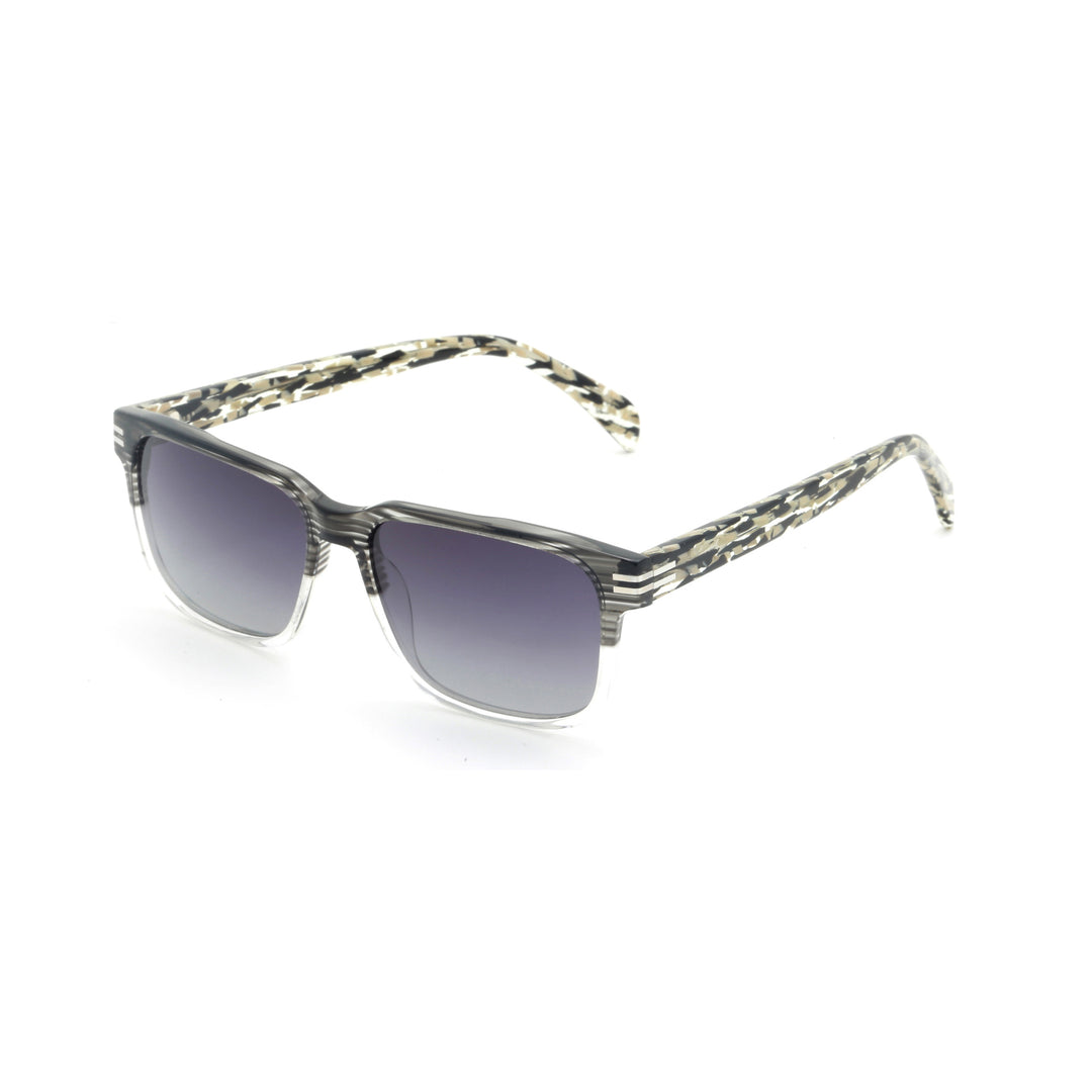 Women's fashionable sunglasses with transparent frame and green lenses Stornfield